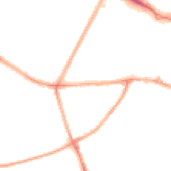 Night-time road noise heatmap for CV5 8EH