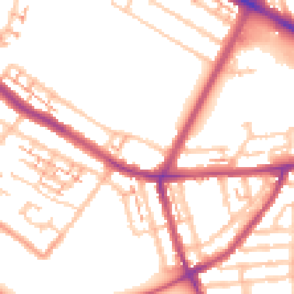 Daytime road noise heatmap for CV5 8GL