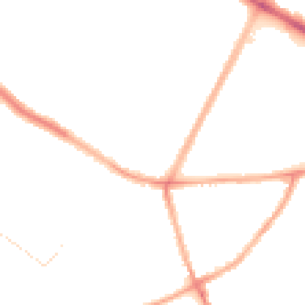 Night-time road noise heatmap for CV5 8GL