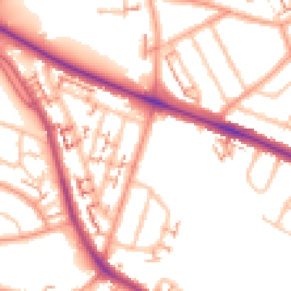 Daytime road noise heatmap for CV5 8HL