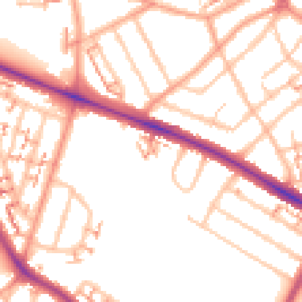 Daytime road noise heatmap for CV5 8HT