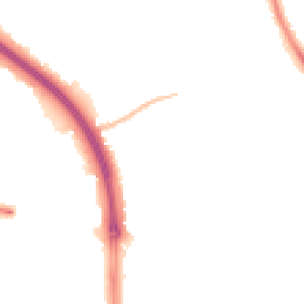 Night-time road noise heatmap for CV5 8LR