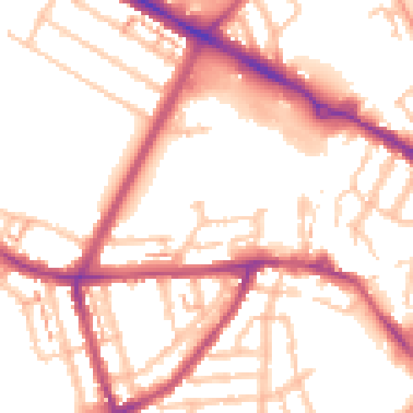 Daytime road noise heatmap for CV5 8NH