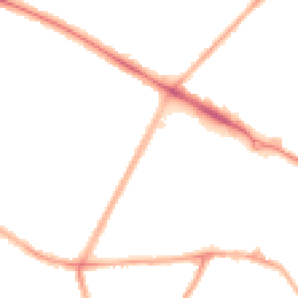 Night-time road noise heatmap for CV5 8PG