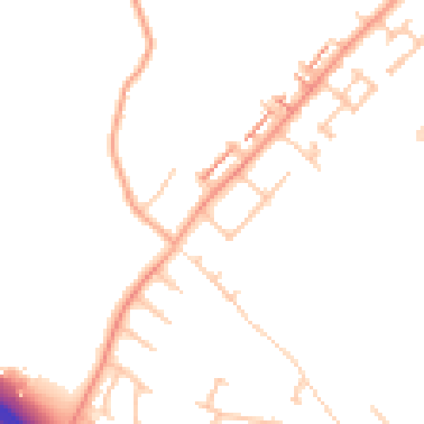 Daytime road noise heatmap for CV5 9DT