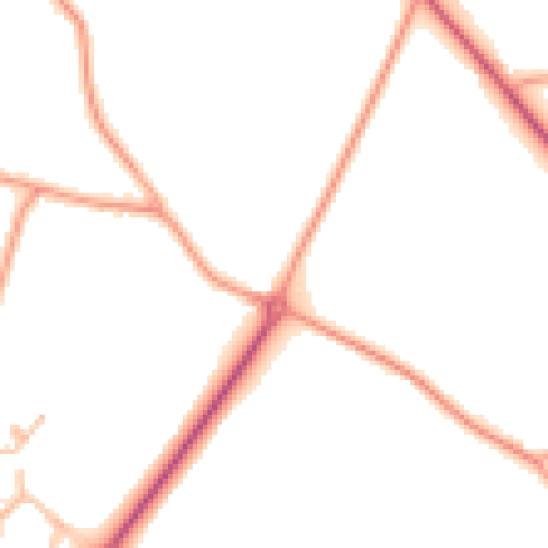 Daytime road noise heatmap for CV5 9EP
