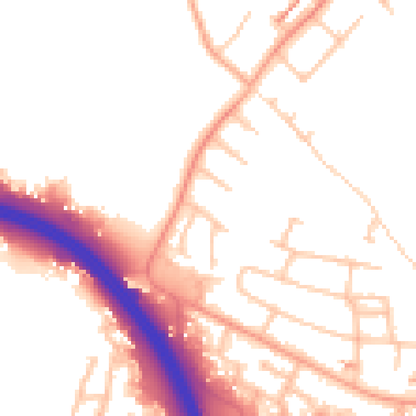 Daytime road noise heatmap for CV5 9FW