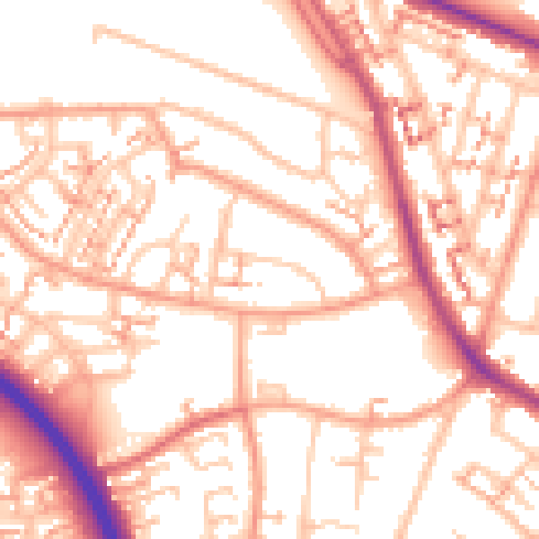 Daytime road noise heatmap for CV5 9LB