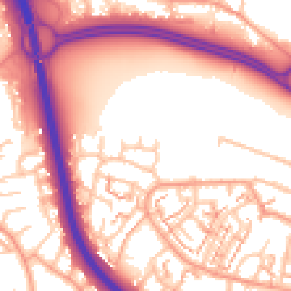Daytime road noise heatmap for CV5 9LT