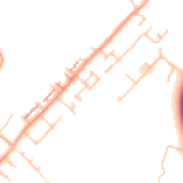 Daytime road noise heatmap for CV5 9PJ