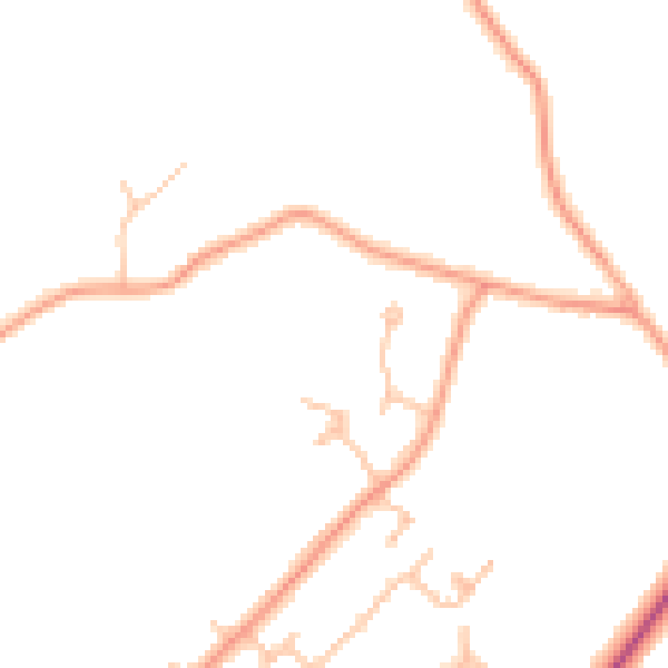 Daytime road noise heatmap for CV5 9PW