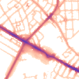 Daytime road noise heatmap for CV6 1AJ