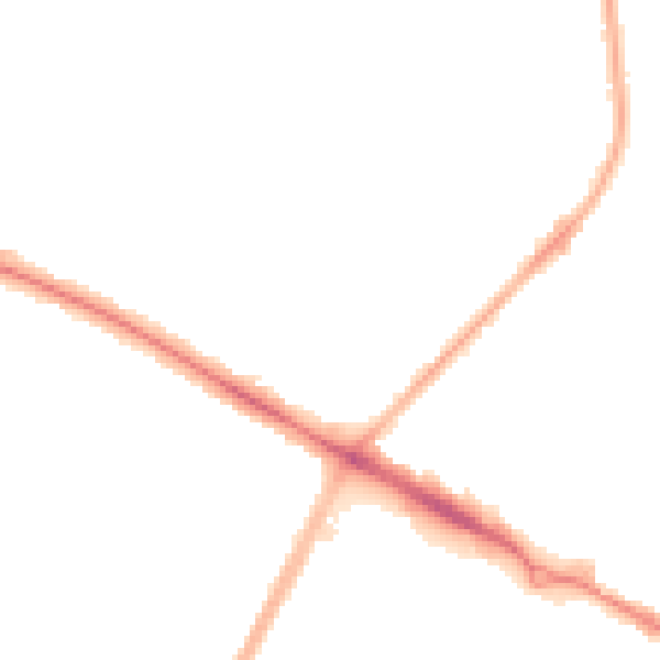 Night-time road noise heatmap for CV6 1AQ