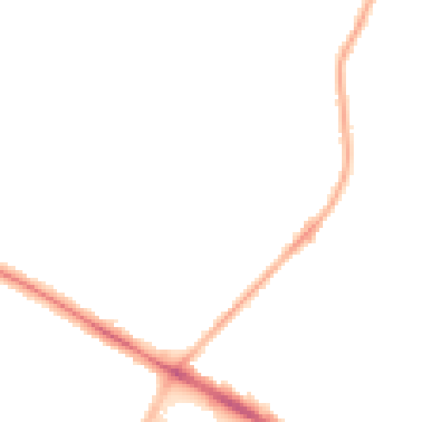 Night-time road noise heatmap for CV6 1AY