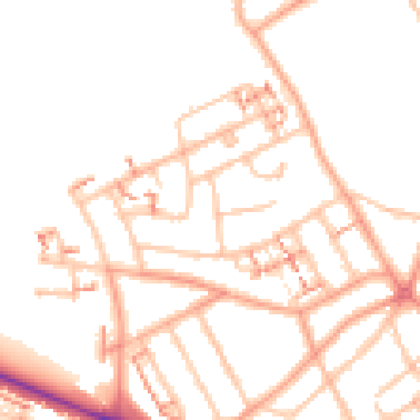 Daytime road noise heatmap for CV6 1GF