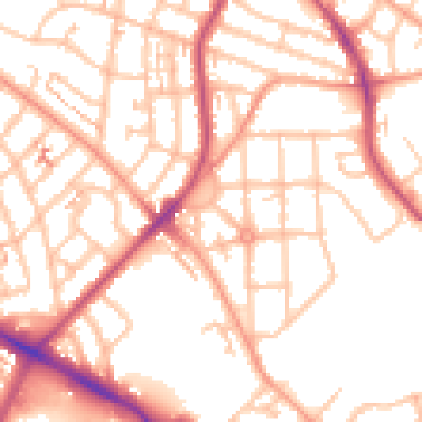 Daytime road noise heatmap for CV6 1HP