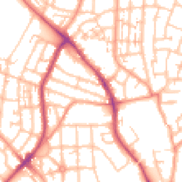 Daytime road noise heatmap for CV6 1NW