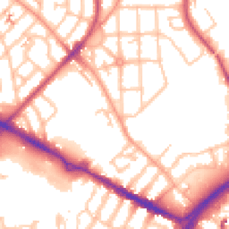 Daytime road noise heatmap for CV6 1PZ
