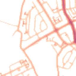 Daytime road noise heatmap for CV6 2BN