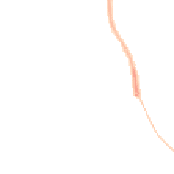 Night-time road noise heatmap for CV6 2BY