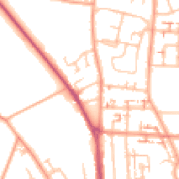Daytime road noise heatmap for CV6 2EN