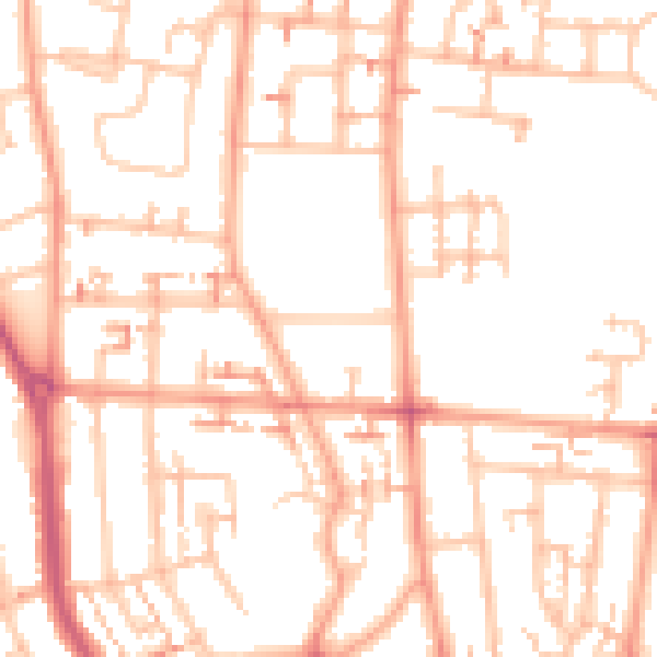 Daytime road noise heatmap for CV6 2FD