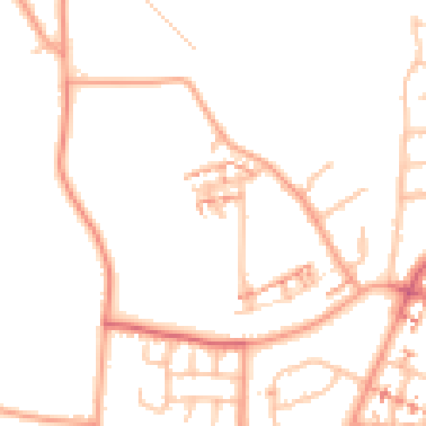 Daytime road noise heatmap for CV6 2GN