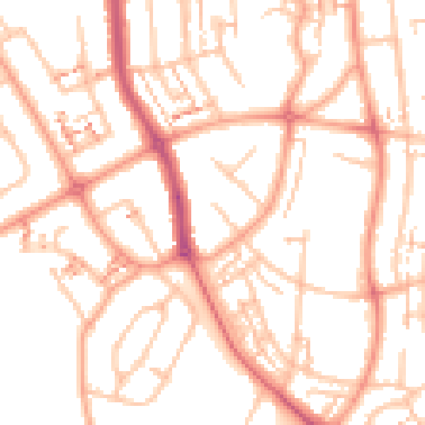 Daytime road noise heatmap for CV6 2JZ