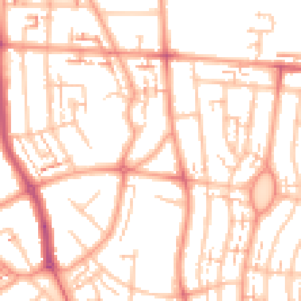 Daytime road noise heatmap for CV6 2LJ