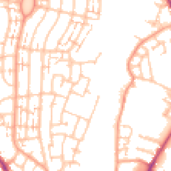 Daytime road noise heatmap for CV6 3LR