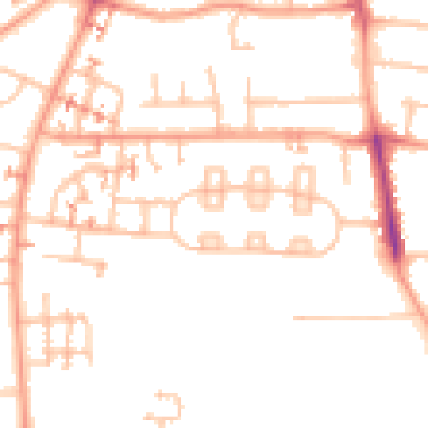 Daytime road noise heatmap for CV6 4ED