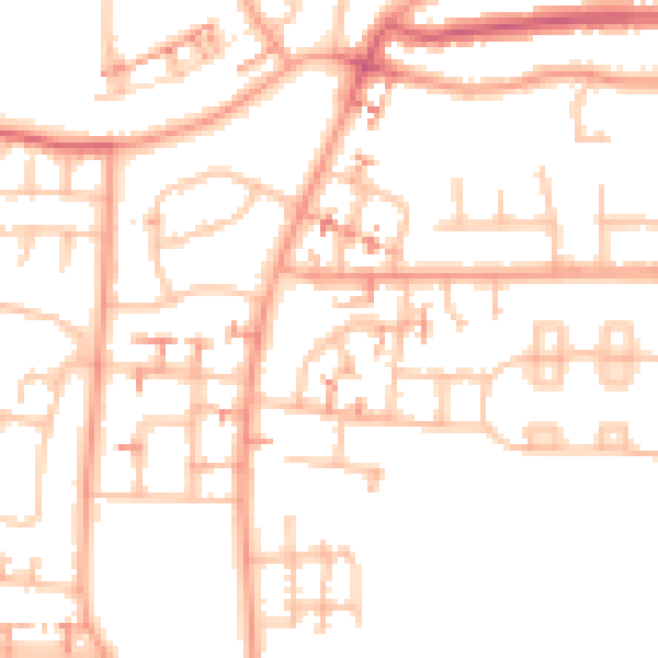 Daytime road noise heatmap for CV6 4EL