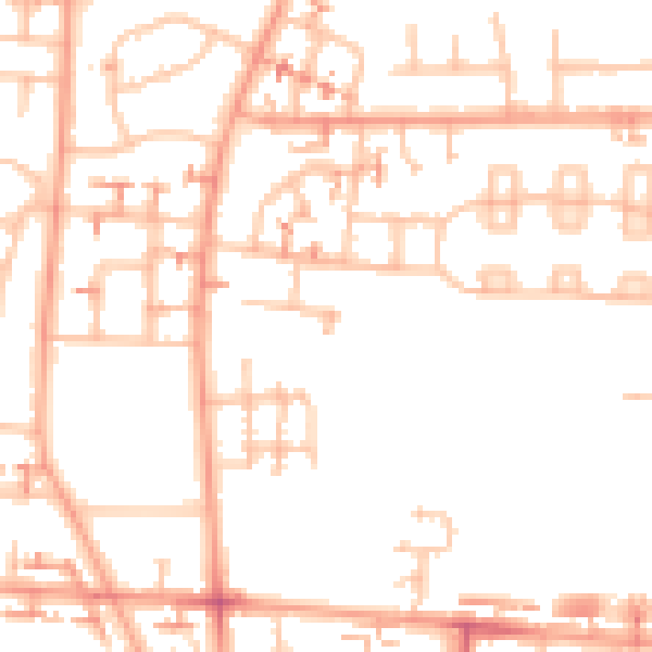 Daytime road noise heatmap for CV6 4ET