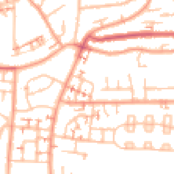 Daytime road noise heatmap for CV6 4FQ