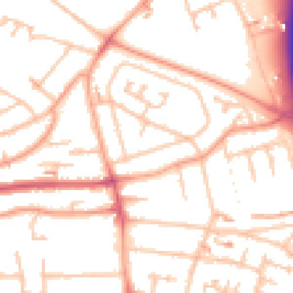 Daytime road noise heatmap for CV6 4LA
