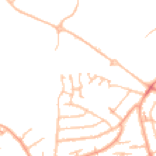 Daytime road noise heatmap for CV6 4PH