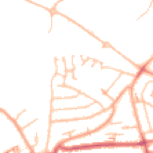 Daytime road noise heatmap for CV6 4PJ
