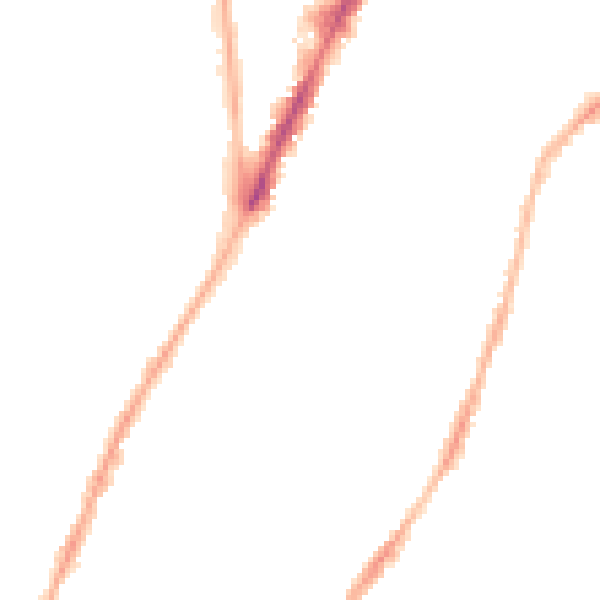Night-time road noise heatmap for CV6 5ER