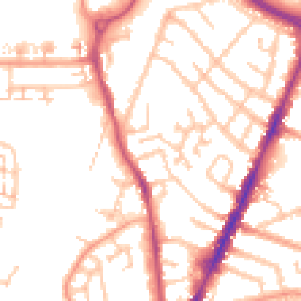 Daytime road noise heatmap for CV6 5NF