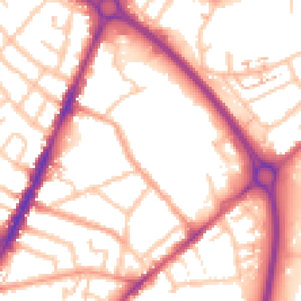 Daytime road noise heatmap for CV6 5SP