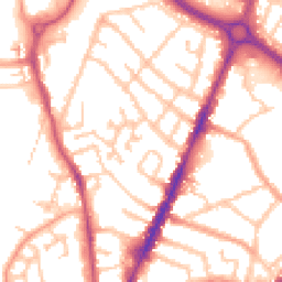Daytime road noise heatmap for CV6 5TD