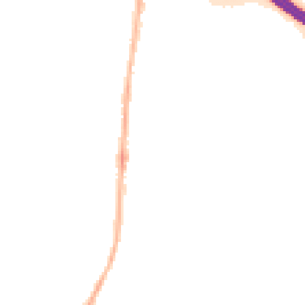 Night-time road noise heatmap for CV6 6EH