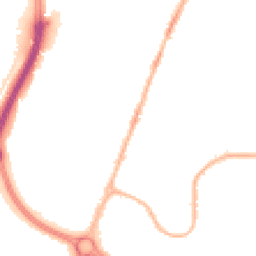Night-time road noise heatmap for CV6 6ER