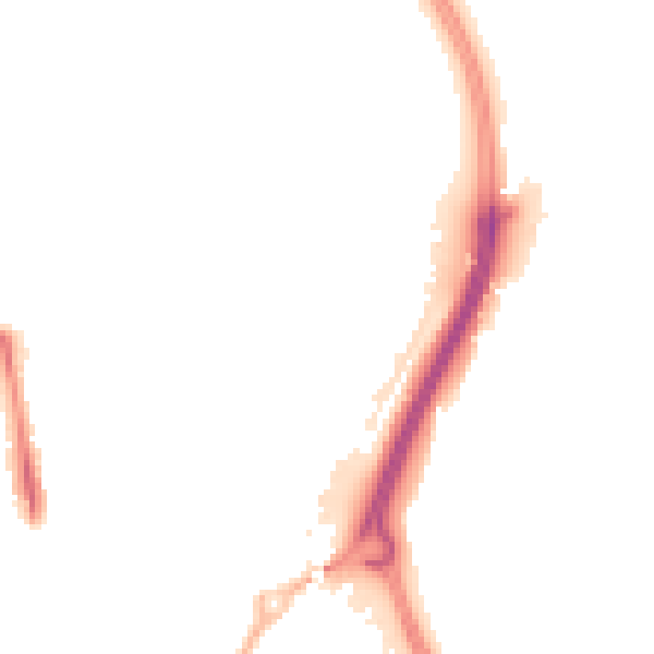 Night-time road noise heatmap for CV6 6GN