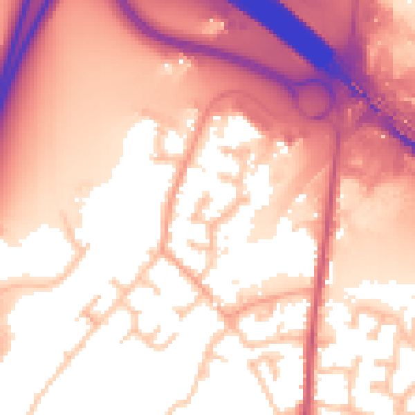 Daytime road noise heatmap for CV6 6LU