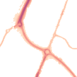 Night-time road noise heatmap for CV6 6LW