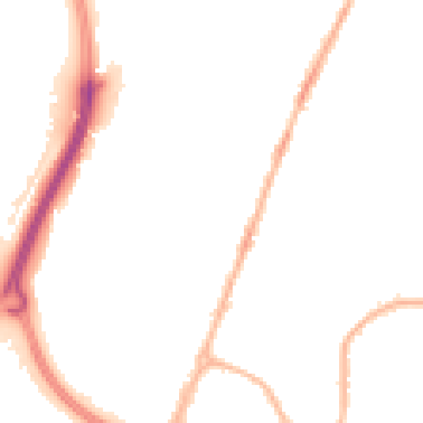 Night-time road noise heatmap for CV6 6PE
