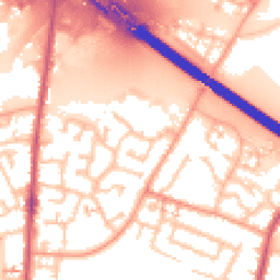 Daytime road noise heatmap for CV6 6PQ
