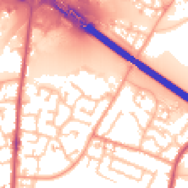 Daytime road noise heatmap for CV6 6PU