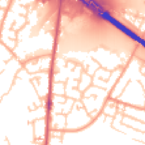 Daytime road noise heatmap for CV6 6PX